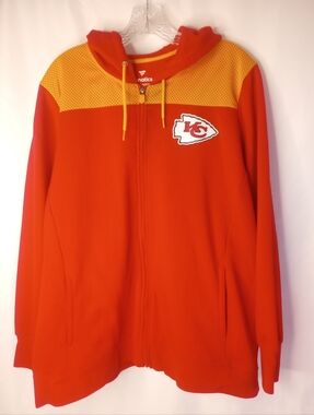 *Kansas City KC Phonetics Zip Up Jacket NFL Size XXL